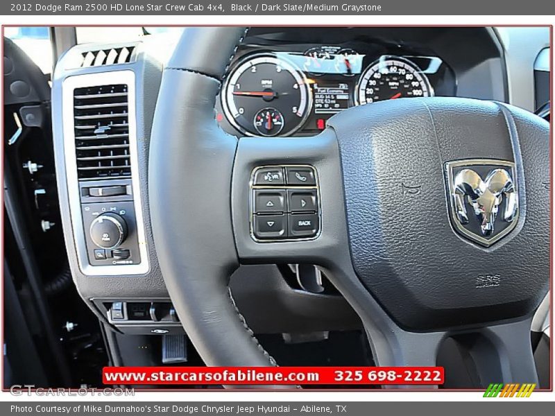 Black / Dark Slate/Medium Graystone 2012 Dodge Ram 2500 HD Lone Star Crew Cab 4x4