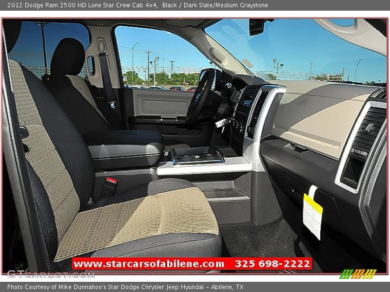 Black / Dark Slate/Medium Graystone 2012 Dodge Ram 2500 HD Lone Star Crew Cab 4x4