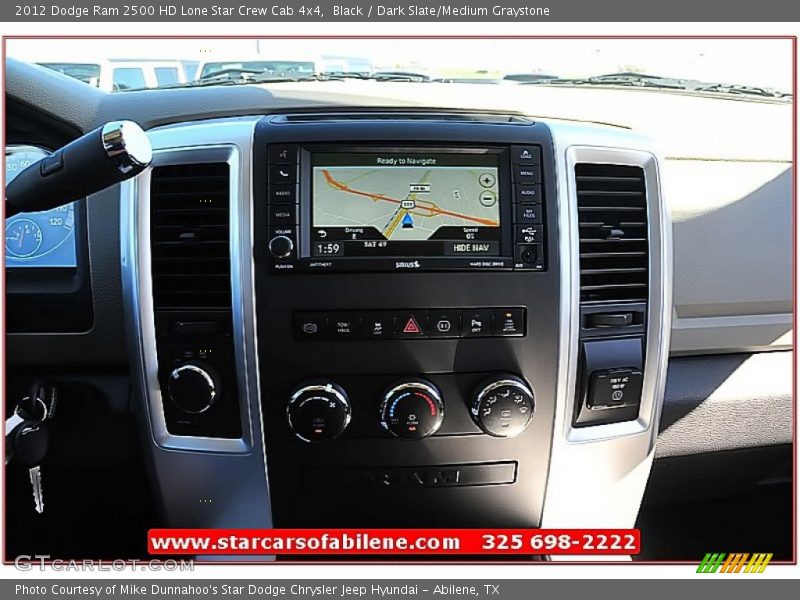 Black / Dark Slate/Medium Graystone 2012 Dodge Ram 2500 HD Lone Star Crew Cab 4x4