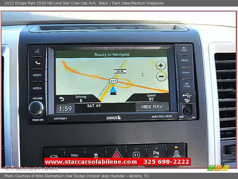 Black / Dark Slate/Medium Graystone 2012 Dodge Ram 2500 HD Lone Star Crew Cab 4x4