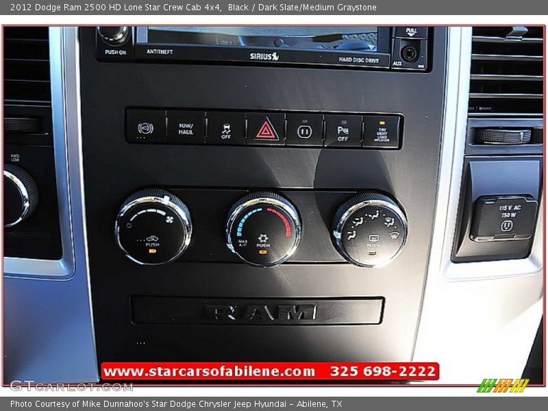 Black / Dark Slate/Medium Graystone 2012 Dodge Ram 2500 HD Lone Star Crew Cab 4x4