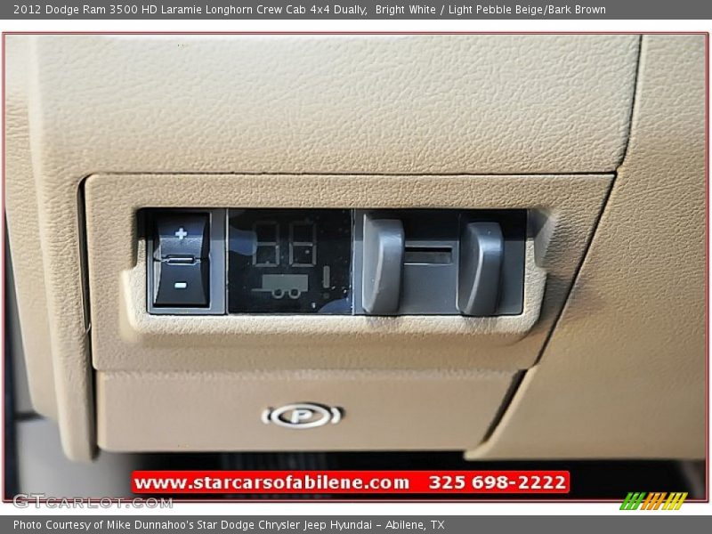 Bright White / Light Pebble Beige/Bark Brown 2012 Dodge Ram 3500 HD Laramie Longhorn Crew Cab 4x4 Dually