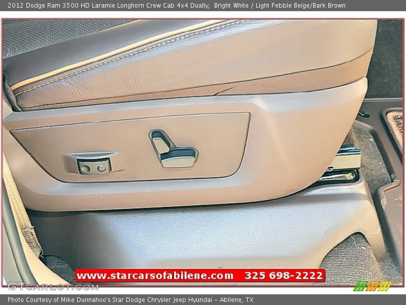 Bright White / Light Pebble Beige/Bark Brown 2012 Dodge Ram 3500 HD Laramie Longhorn Crew Cab 4x4 Dually