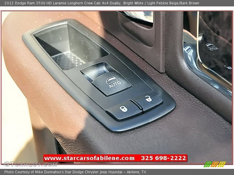 Bright White / Light Pebble Beige/Bark Brown 2012 Dodge Ram 3500 HD Laramie Longhorn Crew Cab 4x4 Dually