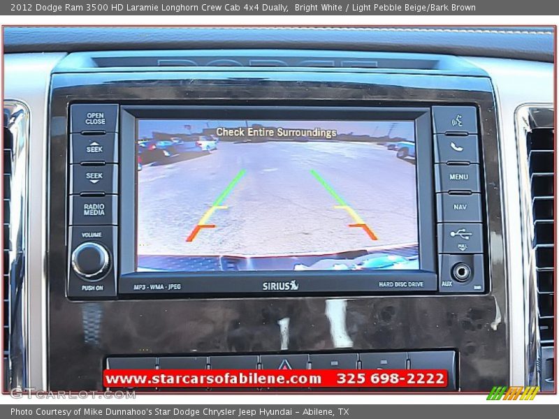 Bright White / Light Pebble Beige/Bark Brown 2012 Dodge Ram 3500 HD Laramie Longhorn Crew Cab 4x4 Dually
