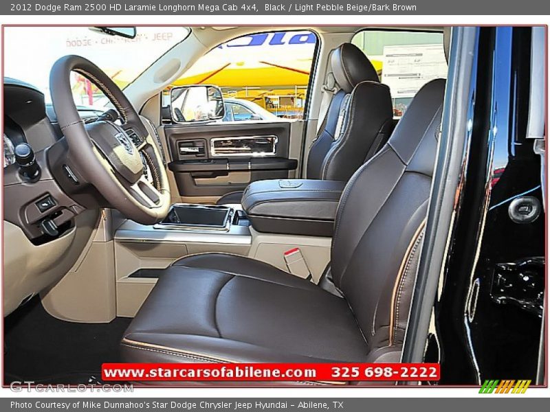 Black / Light Pebble Beige/Bark Brown 2012 Dodge Ram 2500 HD Laramie Longhorn Mega Cab 4x4