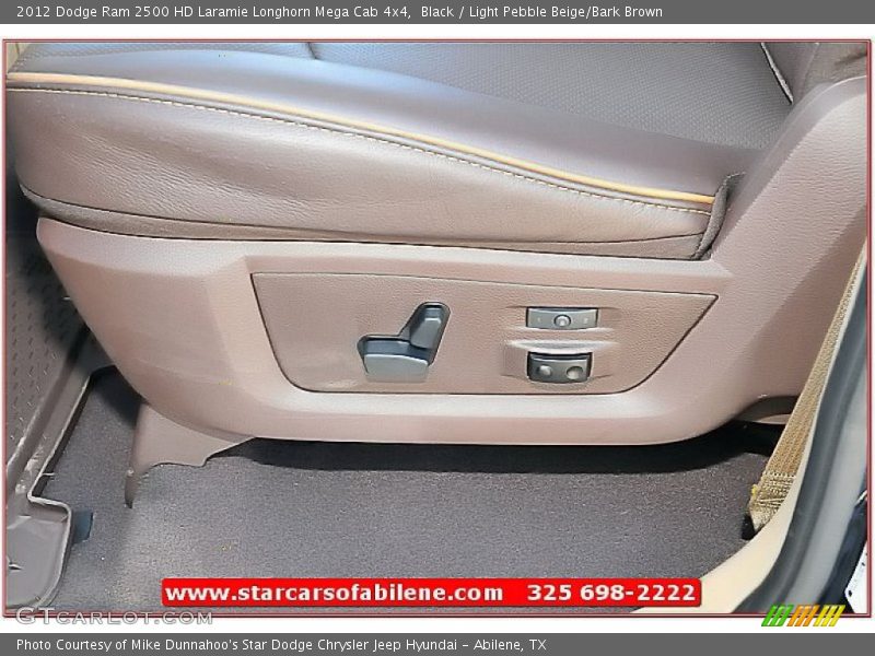 Black / Light Pebble Beige/Bark Brown 2012 Dodge Ram 2500 HD Laramie Longhorn Mega Cab 4x4
