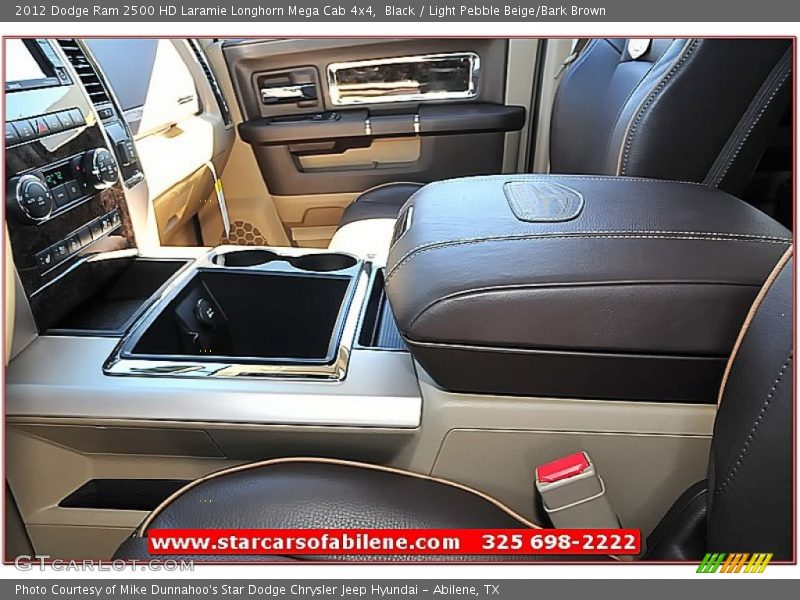 Black / Light Pebble Beige/Bark Brown 2012 Dodge Ram 2500 HD Laramie Longhorn Mega Cab 4x4
