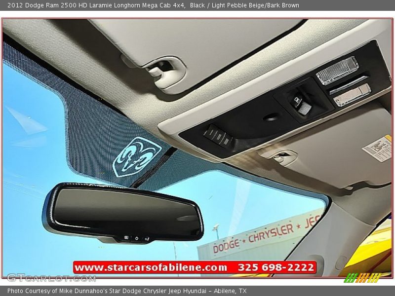 Black / Light Pebble Beige/Bark Brown 2012 Dodge Ram 2500 HD Laramie Longhorn Mega Cab 4x4