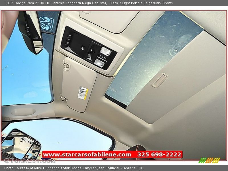 Black / Light Pebble Beige/Bark Brown 2012 Dodge Ram 2500 HD Laramie Longhorn Mega Cab 4x4