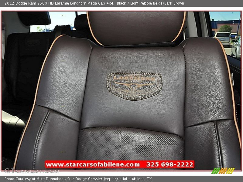 Black / Light Pebble Beige/Bark Brown 2012 Dodge Ram 2500 HD Laramie Longhorn Mega Cab 4x4