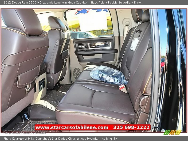Black / Light Pebble Beige/Bark Brown 2012 Dodge Ram 2500 HD Laramie Longhorn Mega Cab 4x4