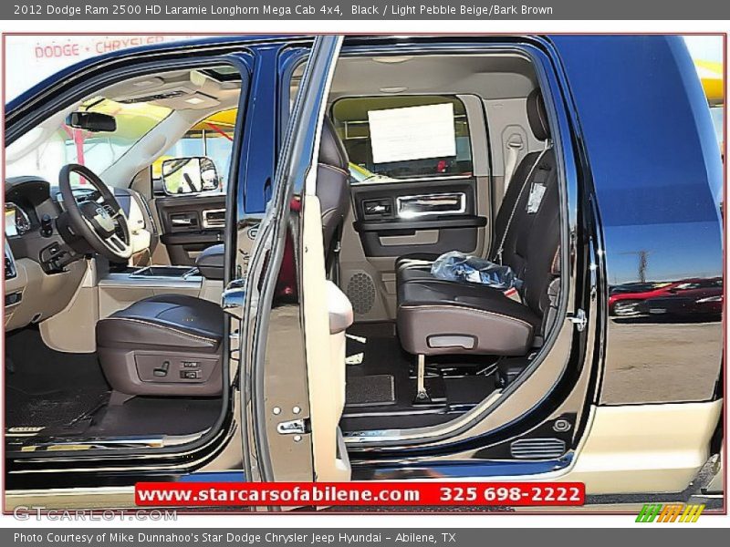 Black / Light Pebble Beige/Bark Brown 2012 Dodge Ram 2500 HD Laramie Longhorn Mega Cab 4x4