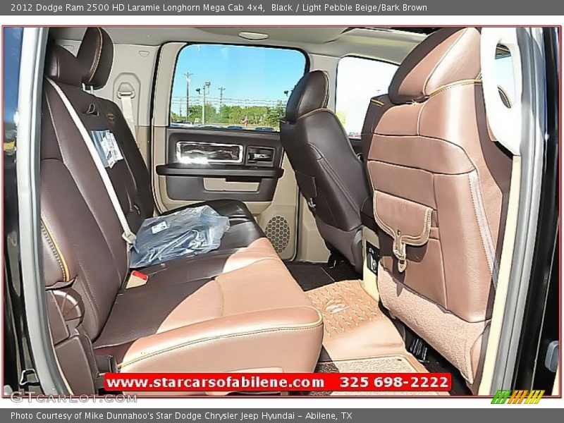 Black / Light Pebble Beige/Bark Brown 2012 Dodge Ram 2500 HD Laramie Longhorn Mega Cab 4x4