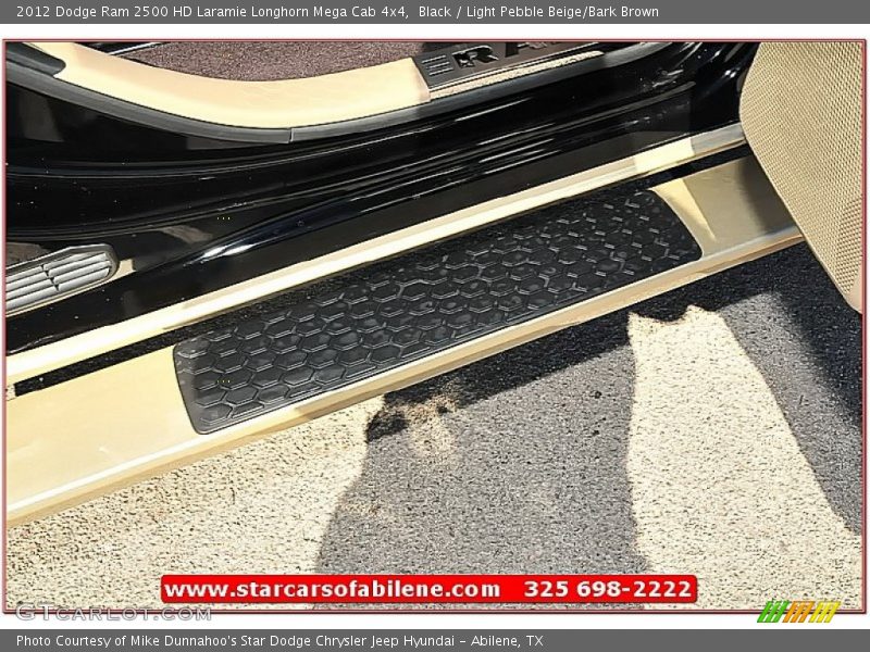 Black / Light Pebble Beige/Bark Brown 2012 Dodge Ram 2500 HD Laramie Longhorn Mega Cab 4x4