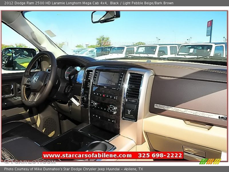 Black / Light Pebble Beige/Bark Brown 2012 Dodge Ram 2500 HD Laramie Longhorn Mega Cab 4x4
