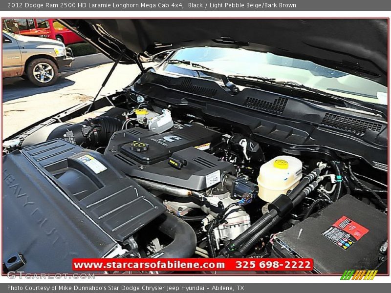 Black / Light Pebble Beige/Bark Brown 2012 Dodge Ram 2500 HD Laramie Longhorn Mega Cab 4x4