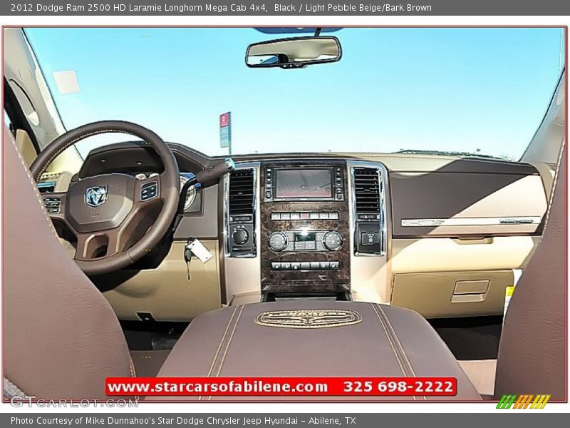 Black / Light Pebble Beige/Bark Brown 2012 Dodge Ram 2500 HD Laramie Longhorn Mega Cab 4x4