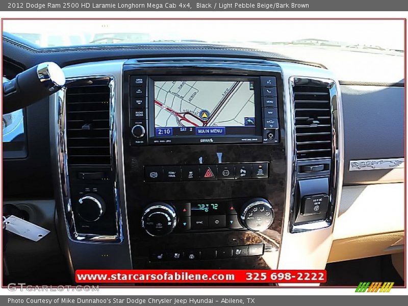 Black / Light Pebble Beige/Bark Brown 2012 Dodge Ram 2500 HD Laramie Longhorn Mega Cab 4x4
