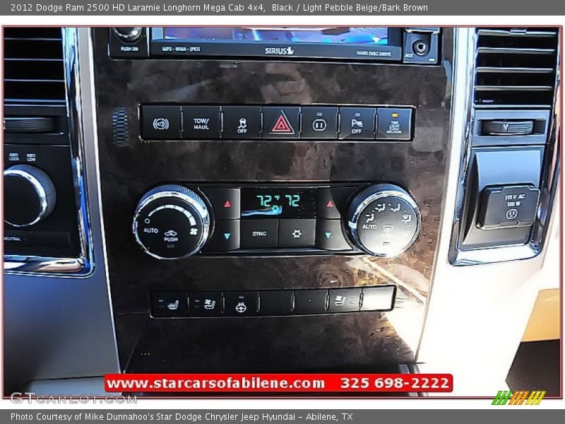 Black / Light Pebble Beige/Bark Brown 2012 Dodge Ram 2500 HD Laramie Longhorn Mega Cab 4x4
