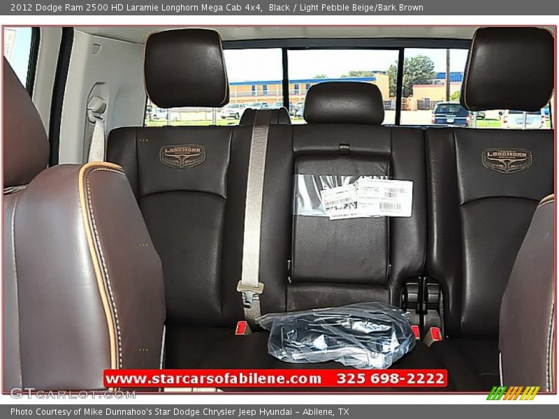 Black / Light Pebble Beige/Bark Brown 2012 Dodge Ram 2500 HD Laramie Longhorn Mega Cab 4x4
