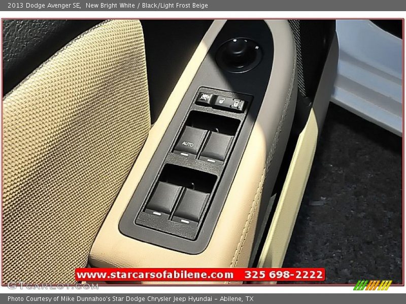 New Bright White / Black/Light Frost Beige 2013 Dodge Avenger SE