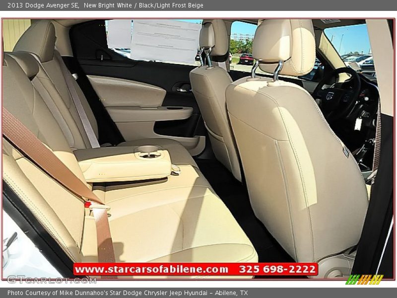 New Bright White / Black/Light Frost Beige 2013 Dodge Avenger SE