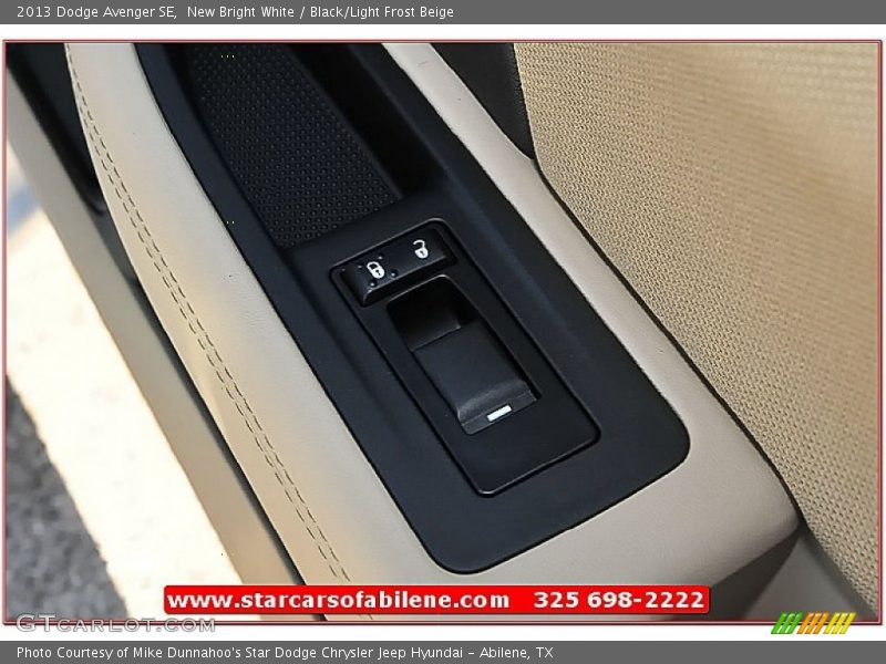 New Bright White / Black/Light Frost Beige 2013 Dodge Avenger SE