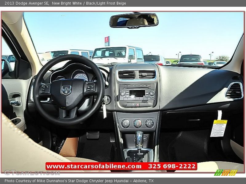 New Bright White / Black/Light Frost Beige 2013 Dodge Avenger SE