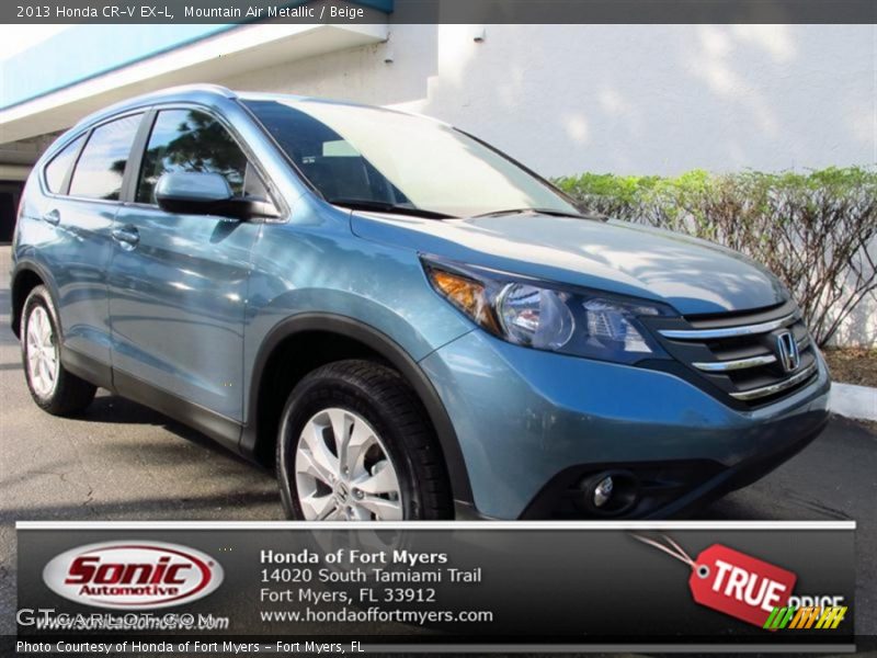 Mountain Air Metallic / Beige 2013 Honda CR-V EX-L