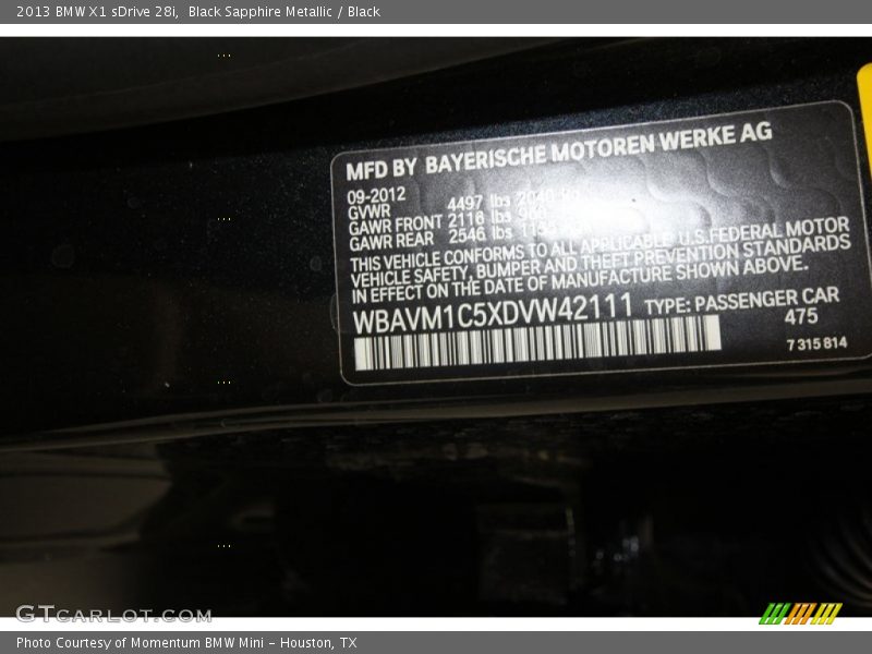 475 - 2013 BMW X1 sDrive 28i