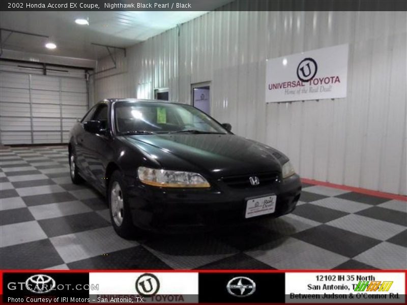 Nighthawk Black Pearl / Black 2002 Honda Accord EX Coupe