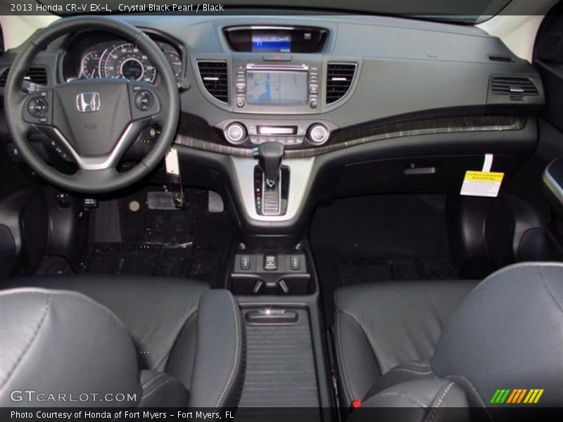 Crystal Black Pearl / Black 2013 Honda CR-V EX-L