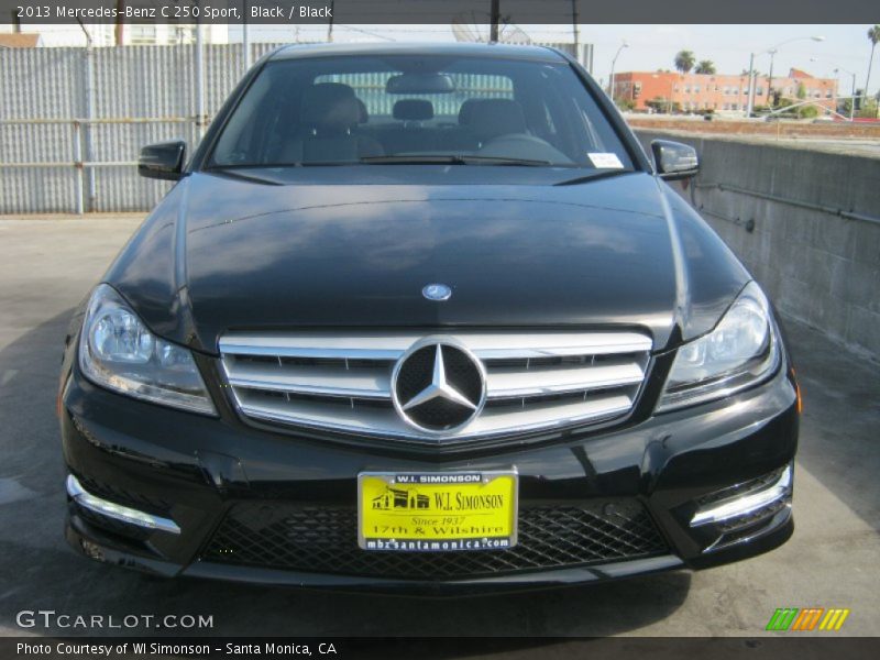 Black / Black 2013 Mercedes-Benz C 250 Sport