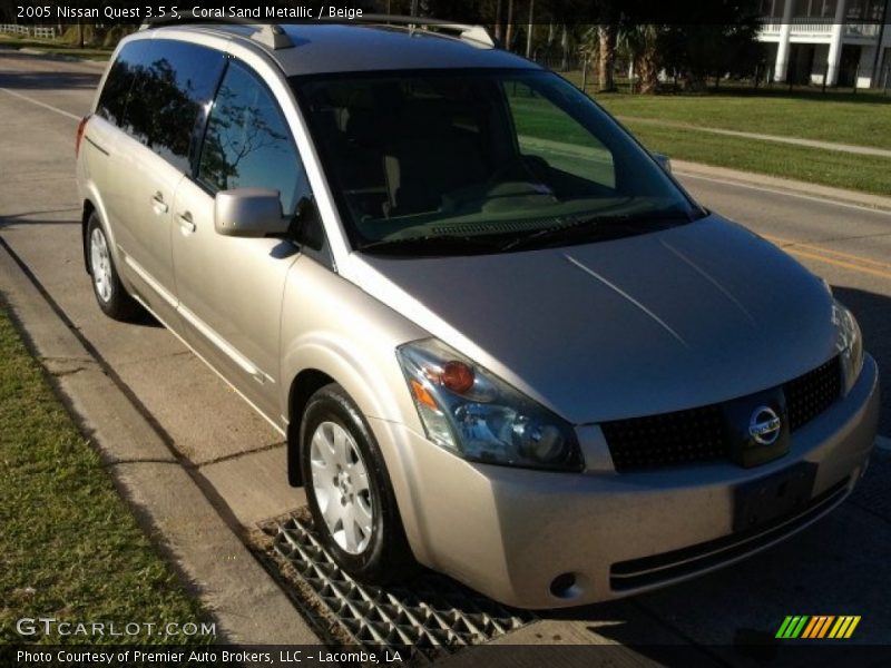 Coral Sand Metallic / Beige 2005 Nissan Quest 3.5 S