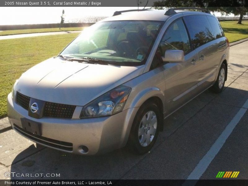 Coral Sand Metallic / Beige 2005 Nissan Quest 3.5 S