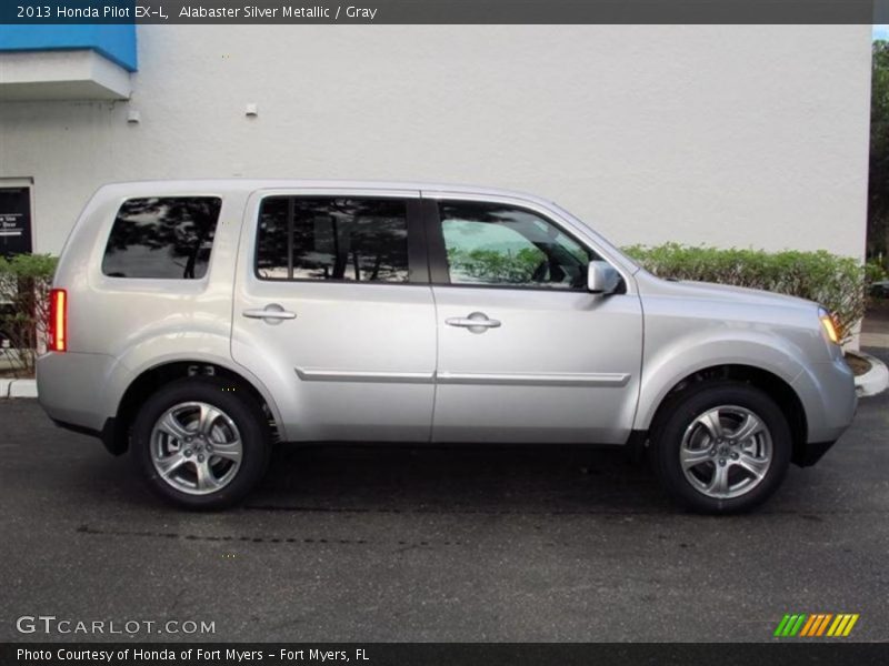 Alabaster Silver Metallic / Gray 2013 Honda Pilot EX-L