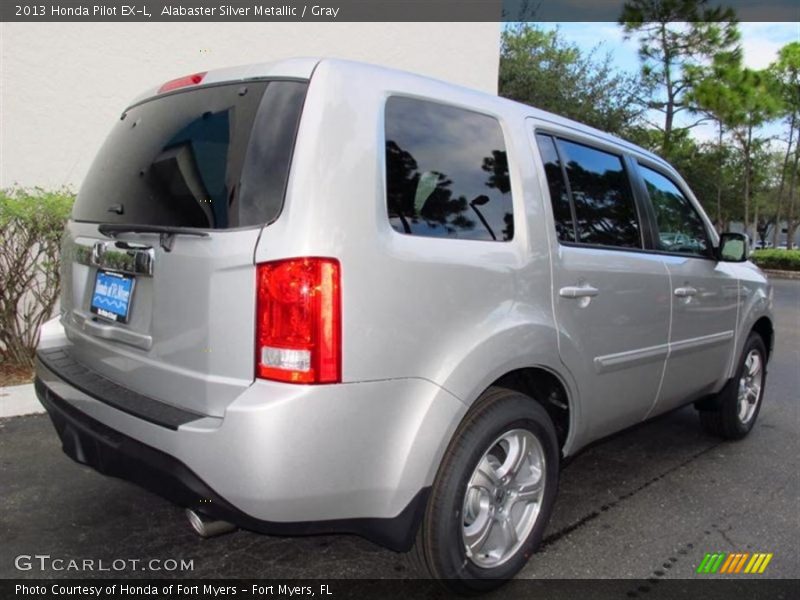 Alabaster Silver Metallic / Gray 2013 Honda Pilot EX-L
