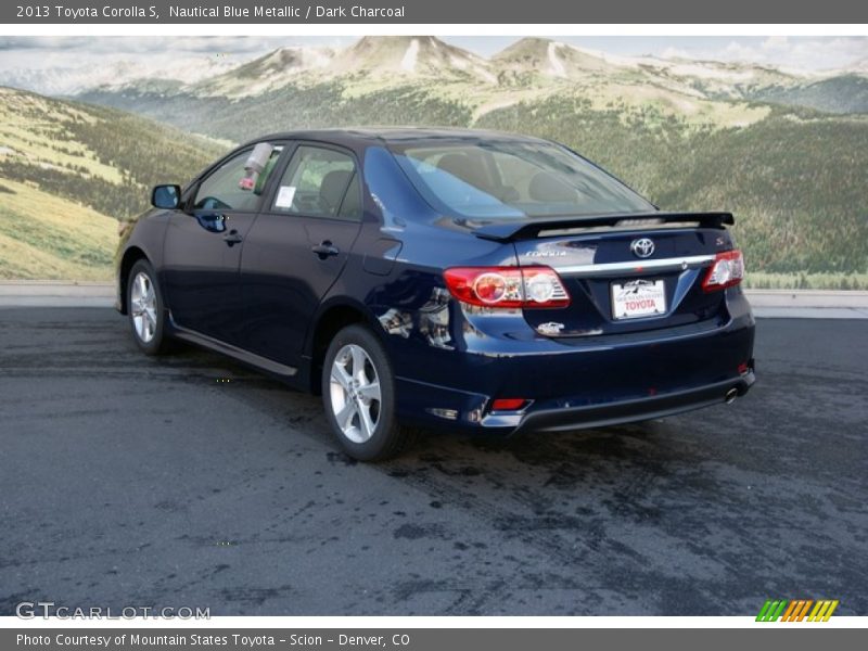 Nautical Blue Metallic / Dark Charcoal 2013 Toyota Corolla S