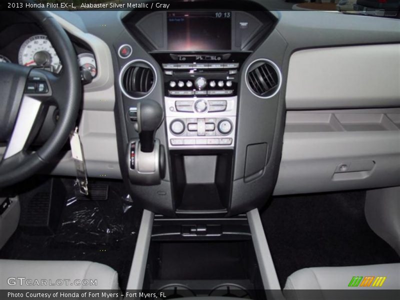 Alabaster Silver Metallic / Gray 2013 Honda Pilot EX-L