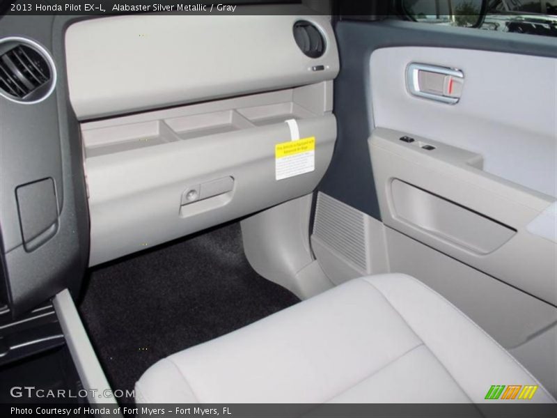 Alabaster Silver Metallic / Gray 2013 Honda Pilot EX-L