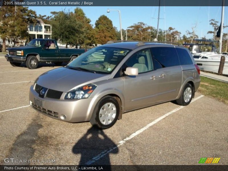 Coral Sand Metallic / Beige 2005 Nissan Quest 3.5 S