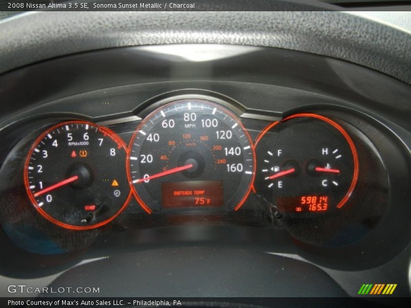 Sonoma Sunset Metallic / Charcoal 2008 Nissan Altima 3.5 SE