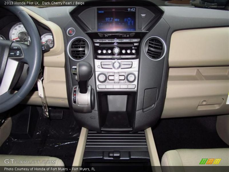 Dark Cherry Pearl / Beige 2013 Honda Pilot LX