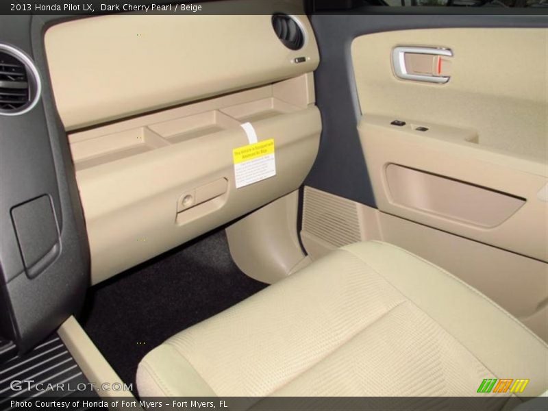 Dark Cherry Pearl / Beige 2013 Honda Pilot LX
