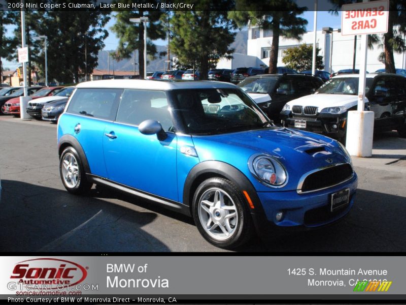 Laser Blue Metallic / Black/Grey 2009 Mini Cooper S Clubman
