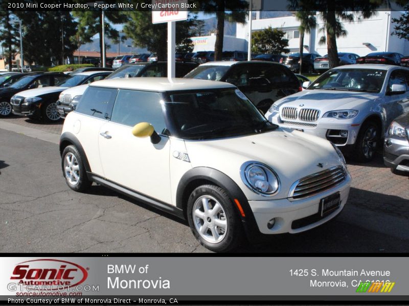 Pepper White / Grey/Carbon Black 2010 Mini Cooper Hardtop
