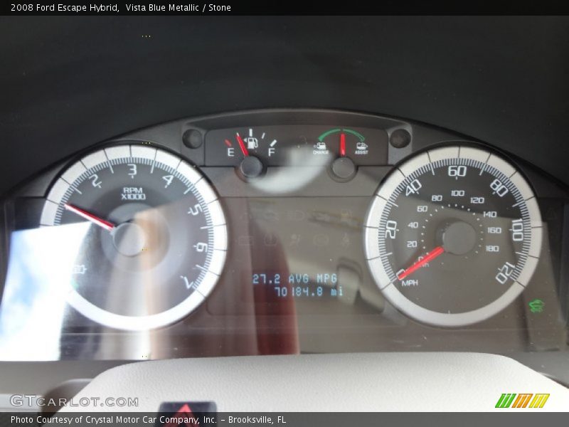 Vista Blue Metallic / Stone 2008 Ford Escape Hybrid