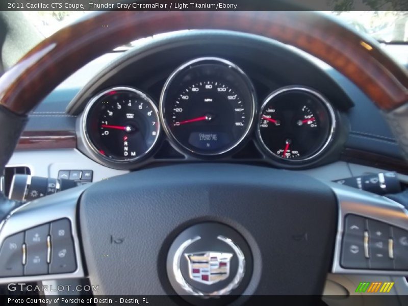 Thunder Gray ChromaFlair / Light Titanium/Ebony 2011 Cadillac CTS Coupe