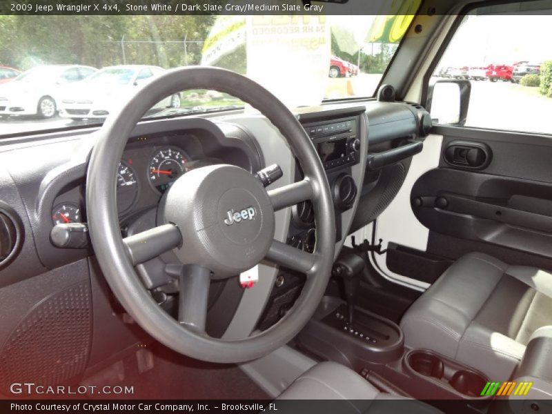 Stone White / Dark Slate Gray/Medium Slate Gray 2009 Jeep Wrangler X 4x4